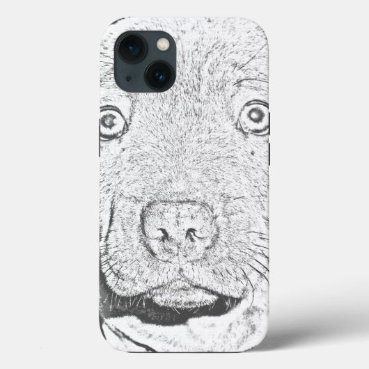 Dessin au crayon de marionnettes, iPhone 13 Coque (Verso)