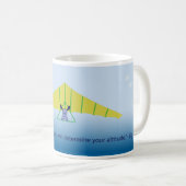Dessin bleu chien volant accrocher planeur mug (Devant droit)