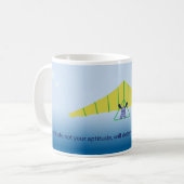 Dessin bleu chien volant accrocher planeur mug (Devant gauche)