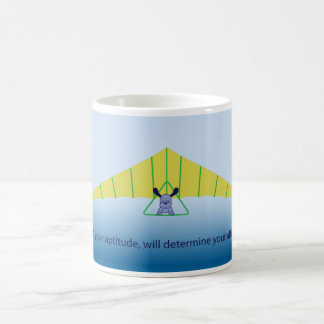 Dessin bleu chien volant accrocher planeur mug