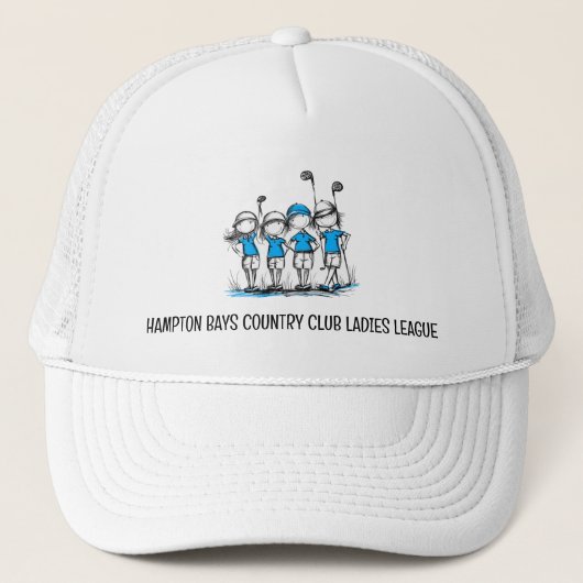 Dessin BLUE Casquette de la Ligue de Golf Dames cu (Devant)