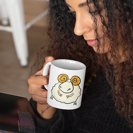 Dessin caricaturé mouton mouton café Mug