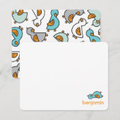 Dessin : Carte de remerciements pour bébé de lly D (Devant / Derrière)