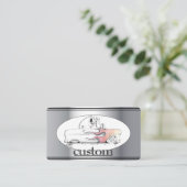 Dessin carte de visite automatique personnalisé (Debout devant)