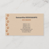 Dessin - Carte de visite marcheur de chien (Dos)