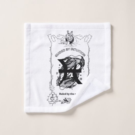 Dessin céleste Intuition Poissons (Gant de toilette)