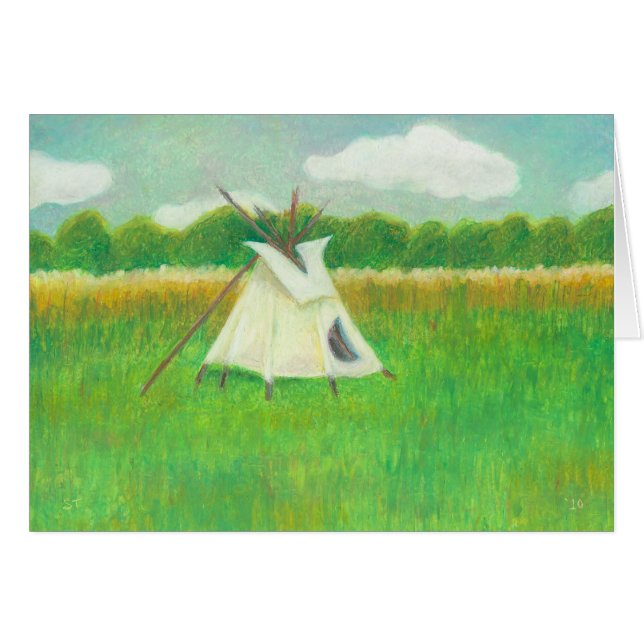 Dessin central de paysage du Minnesota de teepee (Devant horizontal)