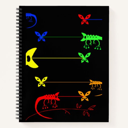 Dessin Chameleon, Carnet Chameleon, Arc-en-ciel (Devant)