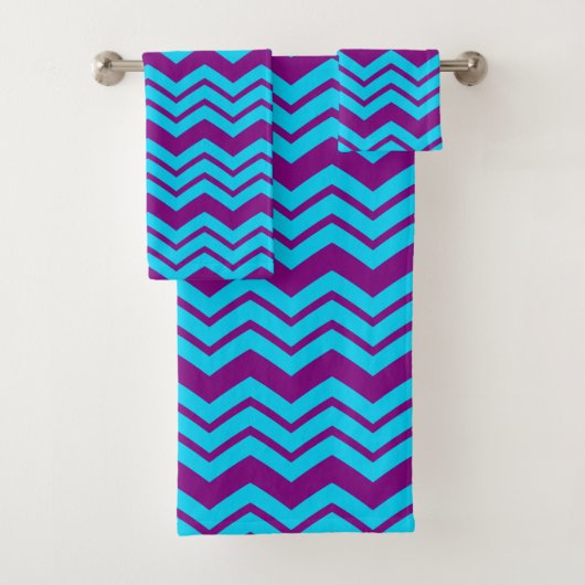 Dessin chevron zigzag violet bleu (En situation)