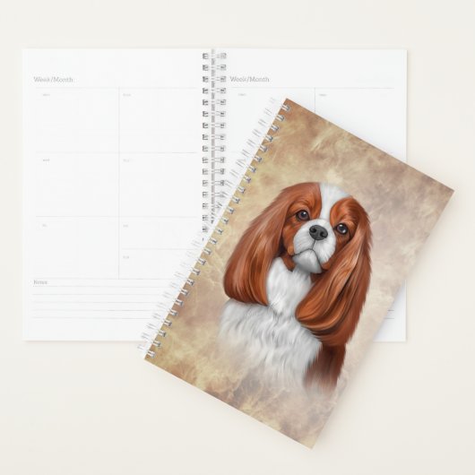 Dessin Chien Cavalier King Charles Spaniel (Devant avec enveloppe)