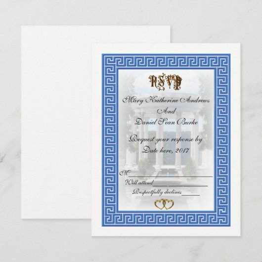 Dessin clé grecque RSVP (Devant / Derrière)