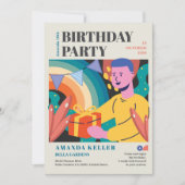 Dessin coloré Invitation Anniversaire (Devant)