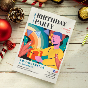 Dessin coloré Invitation Anniversaire