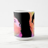 Dessin Colorée Femme Face Mug (Centre)