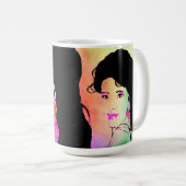 Dessin Colorée Femme Face Mug (Devant droit)