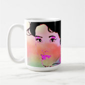 Dessin Colorée Femme Face Mug (Gauche)