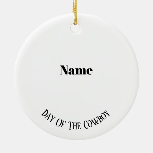 Dessin Cowboy avec ornement de corde (Dos)