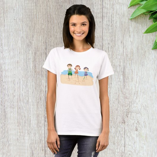 Dessin Dans Le T-shirt Femme Sable