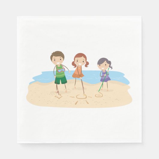 Dessin Dans Les Serviettes En Papier Sable (Devant)