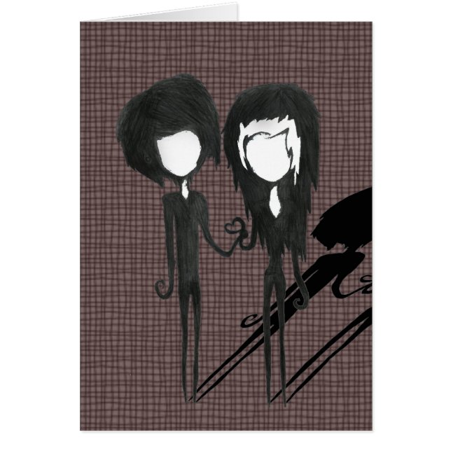 Dessin d'art alternatif culte Goth Girl and Boy (Devant)