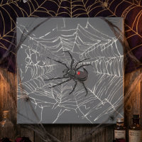 Dessin d'art d'araignée veuve noire et toile d'ara