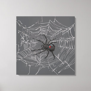 Dessin d'art d'araignée veuve noire et toile d'ara