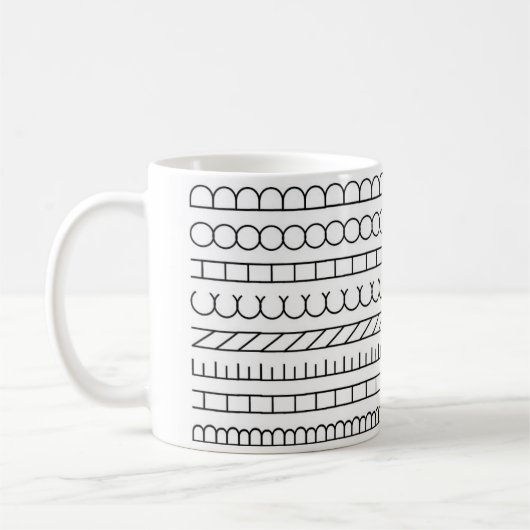 Dessin d'art indien sur une tasse (Gauche)