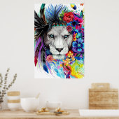 Dessin d'art tableau représentant le lion (Cuisine)