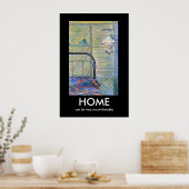 Dessin de chambre "HOME" Poster démotivant (Cuisine)