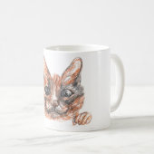 Dessin de chat classique Mug (Devant droit)