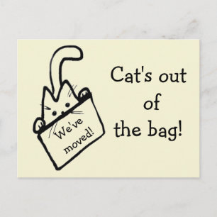 Dessin de chat en cartons mignon Faire-part de dép