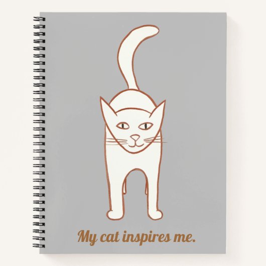Dessin de chat mignon, Mon chat m'inspire, livre d (Devant)