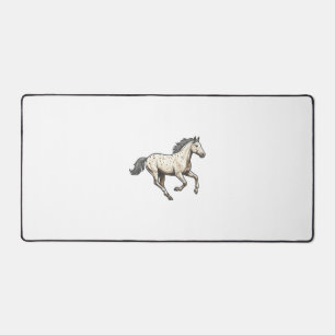 Dessin de cheval Appaloosa courant gravé vintage_1