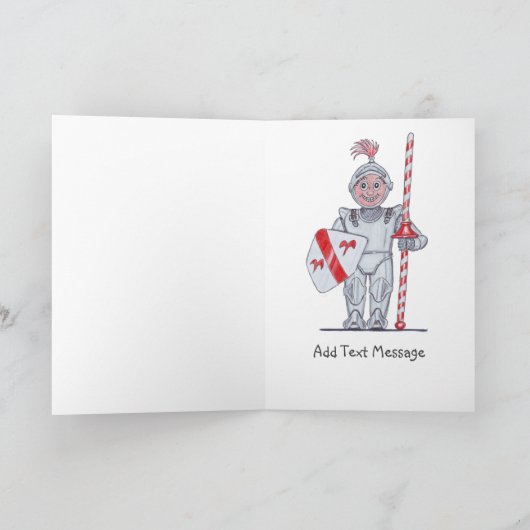 Dessin de chevalier en armure Carte (Intérieur)