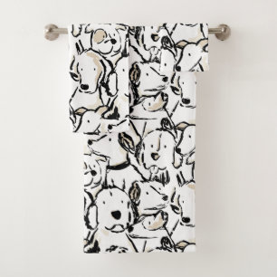 Dessin de chien mignon - Chiots en noir et blanc