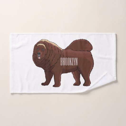 dessin de Chien Tibétain Mastiff (Serviette à main)