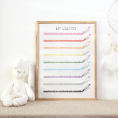 Dessin de couleurs avec Crayons - Poster éducatif