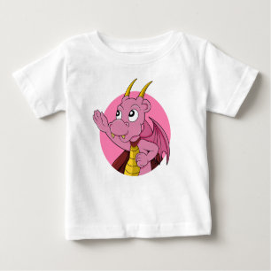 Dessin de dragon rose bébé T-shirt