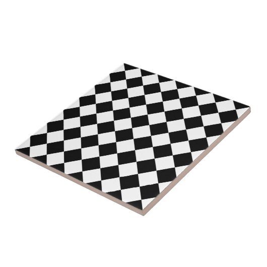 Dessin de drapeau à carreaux noir et blanc (Côté)