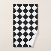Dessin de drapeau à damier noir et blanc (Serviette à main)