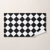 Dessin de drapeau à damier noir et blanc (Serviette à main)