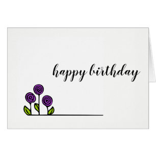 Dessin de fleur - carte d'anniversaire - masquez