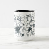 Dessin de fleur sur la tasse de sonnerie (Centre)