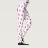 Dessin de floraison de fleurs roses leggings (Droite)