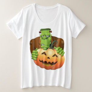 Dessin de Frankenstein Monster avec Citrouille