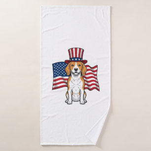 Dessin de gravure vintage de drapeau de chien Beag