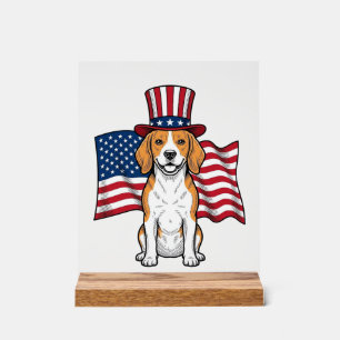 Dessin de gravure vintage de drapeau de chien Beag