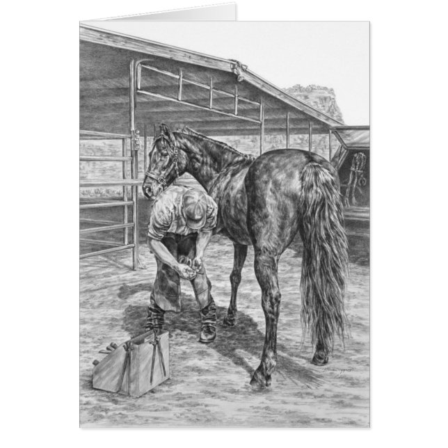 Dessin de grenier et de cheval par Kelli Swan (Devant)