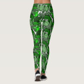 Dessin de grenouille Dames vertes Leggings (Dos)