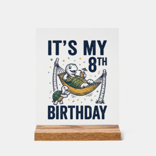 Dessin de hamac de tortue pour 8ème anniversaire, 